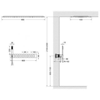 Душевой комплект Timo Petruma SX-5229/03SM с термостатом чёрный матовый